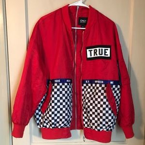 ONLY True checkered, double zipper jacket